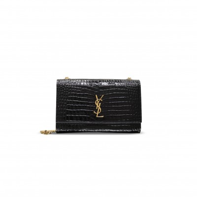 YSL NEW KATE SMALL IN CROCODILE EMBOSSED LEATHER 851504 (20*13*5cm)